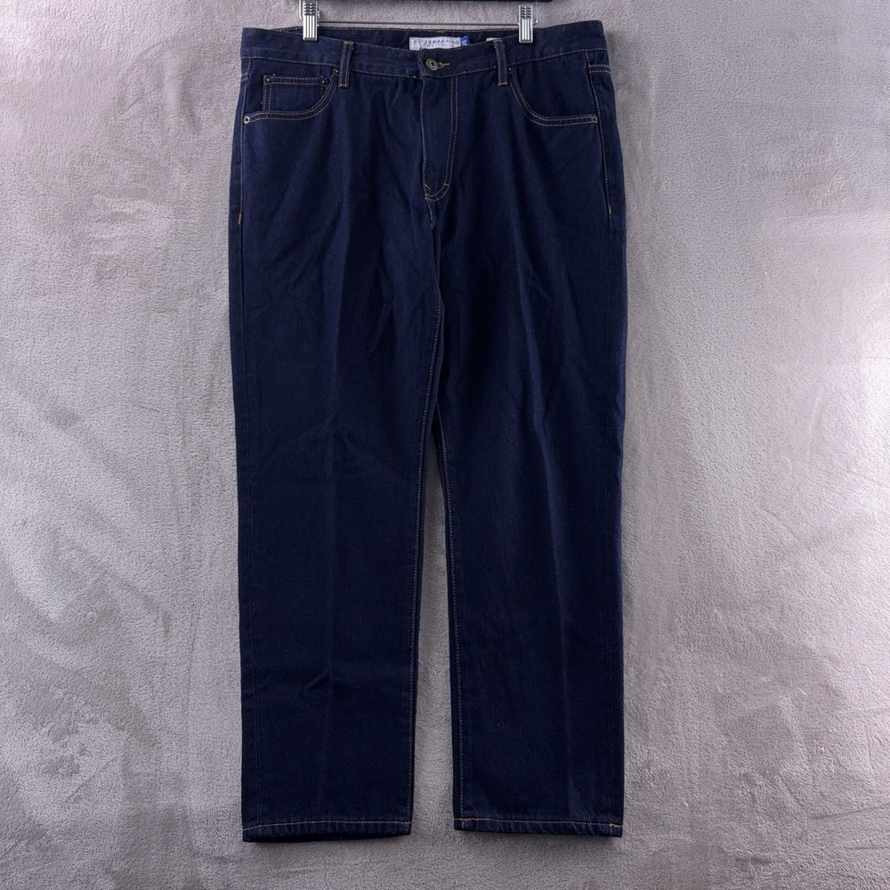 Peter Manning New York Standard Fit Jeans Mens Size 36x28 Dark Blue Stretch‎
